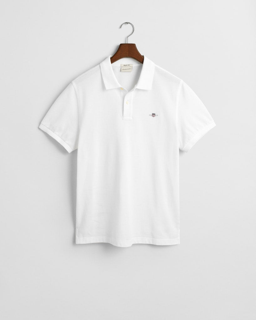 Reg Shield Ss Pique Polo White