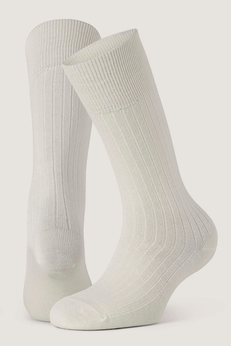 2pk Calle Premium Mercerized Wool Rib Offwhite