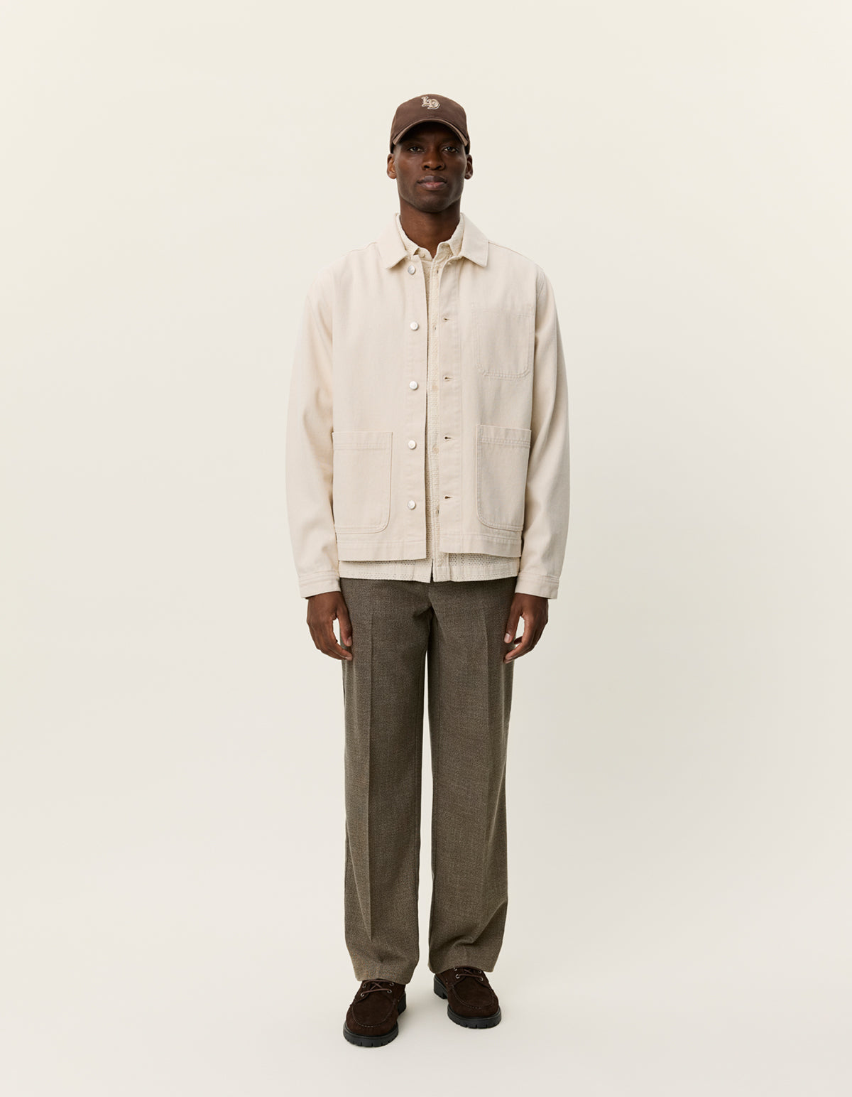 Layton Denim Overshirt Ivory