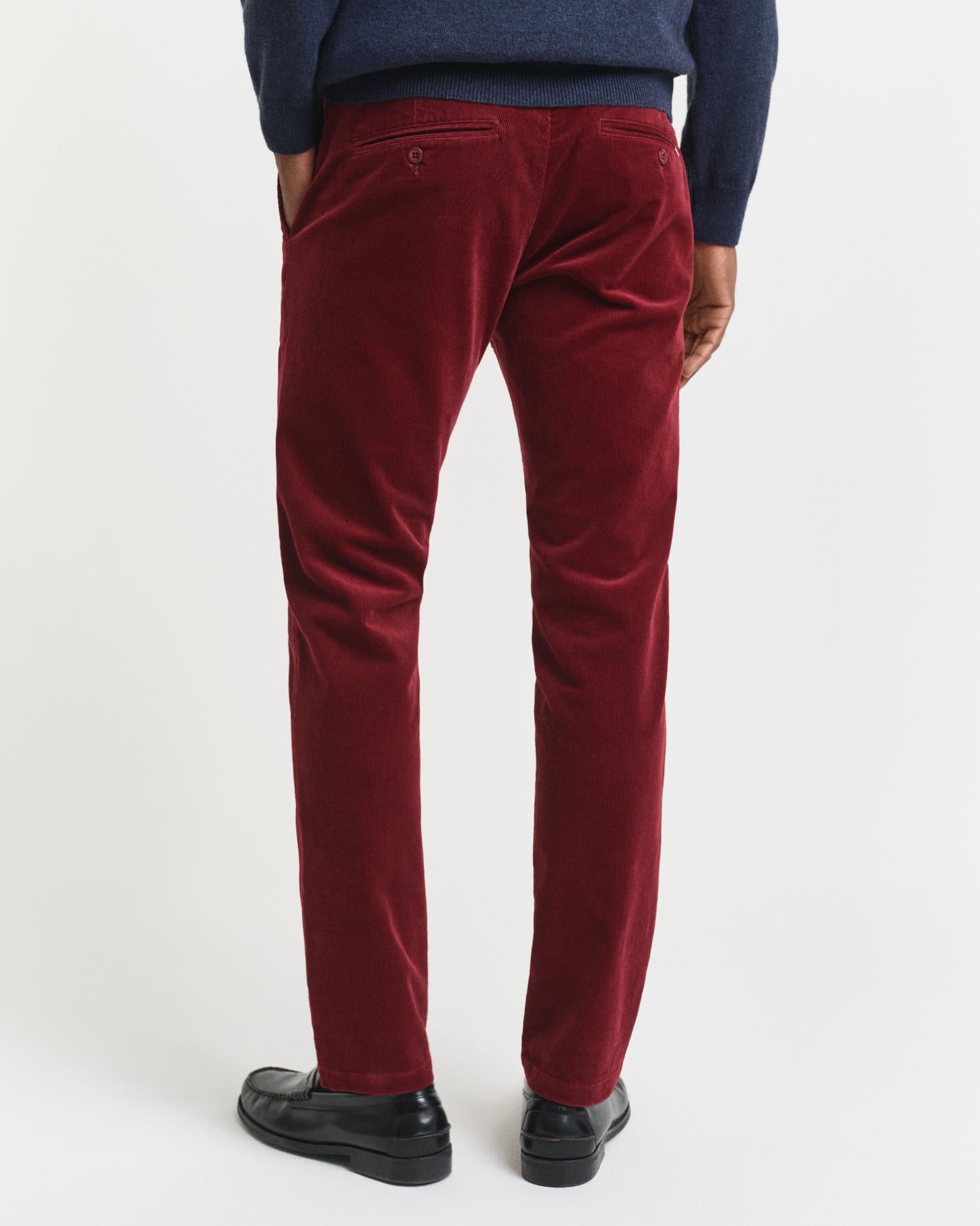 Slim Cord Chinos Plumped Red