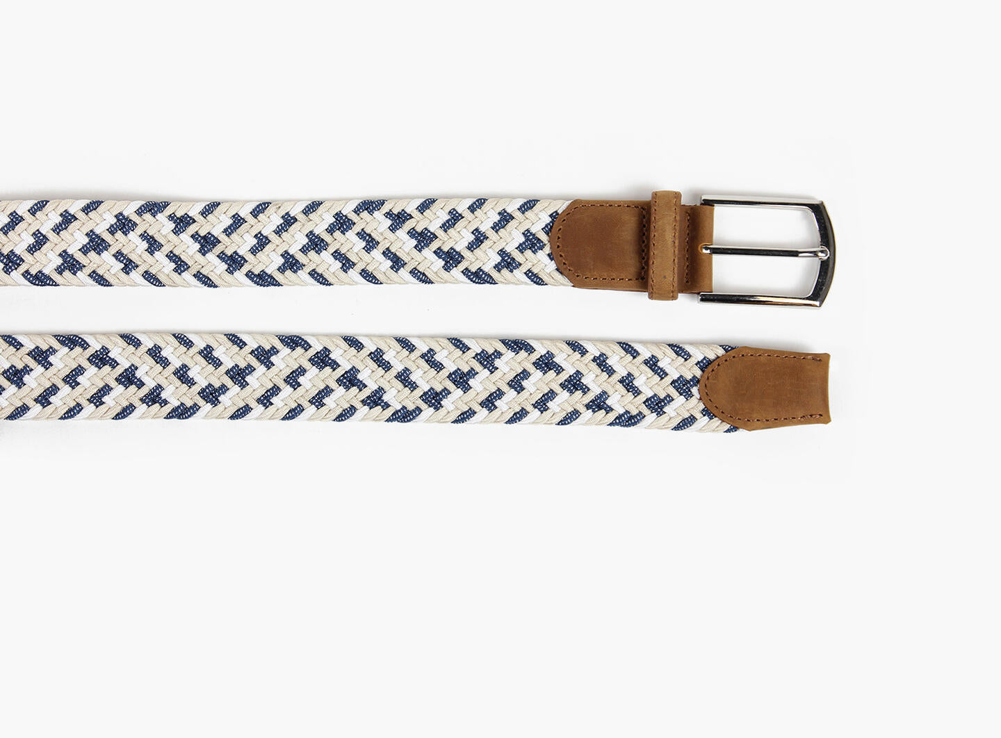 Tim solid elastic belt Blue Mix