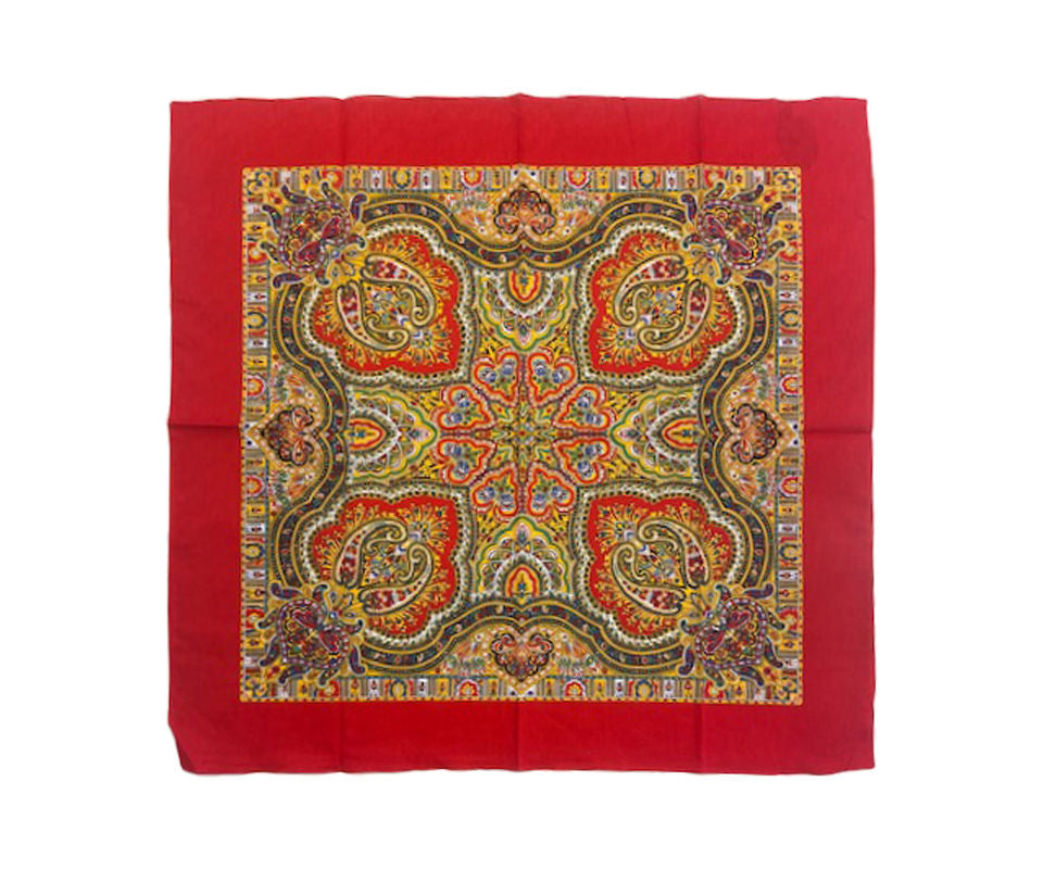 Bomull skjerf 70*70 Red