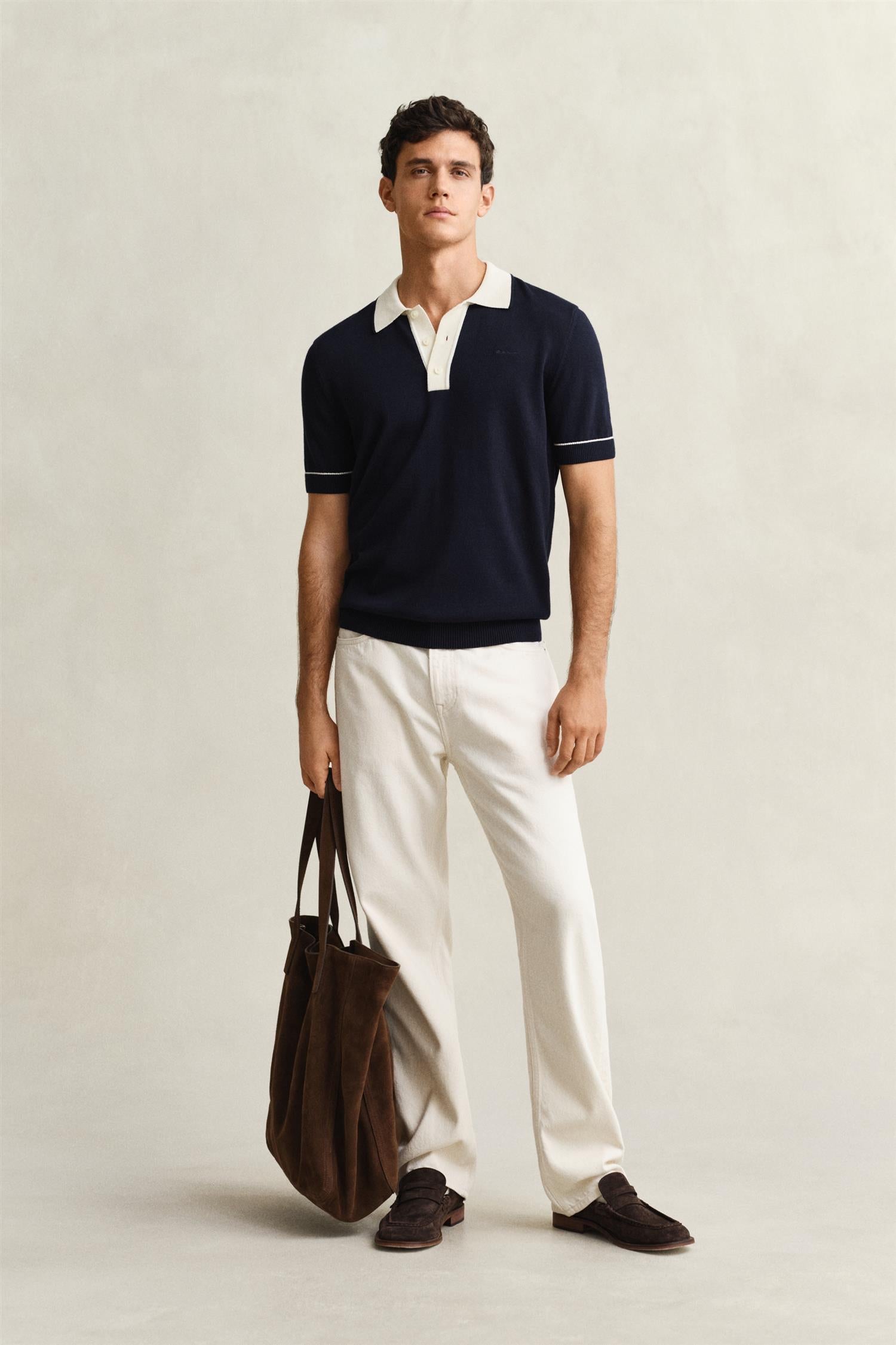 Cotton Modal Polo Evening Blue