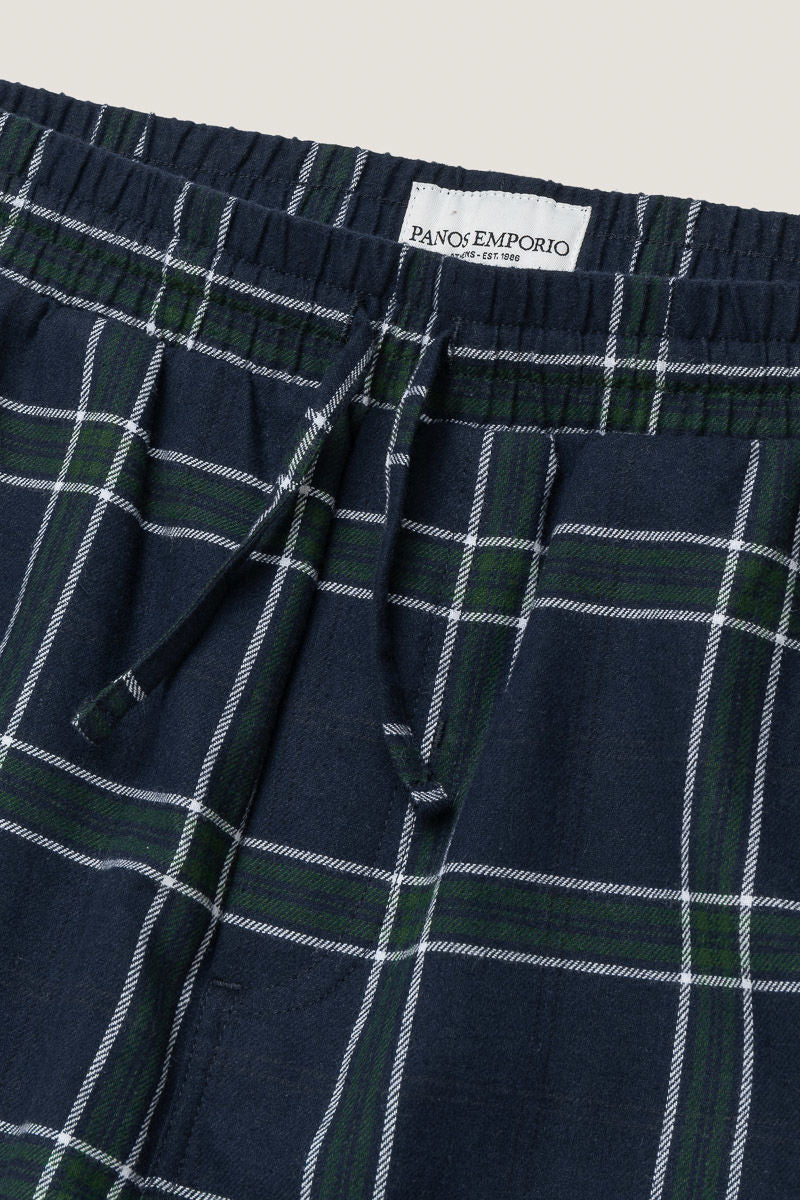 Pj Set Navy Tartan