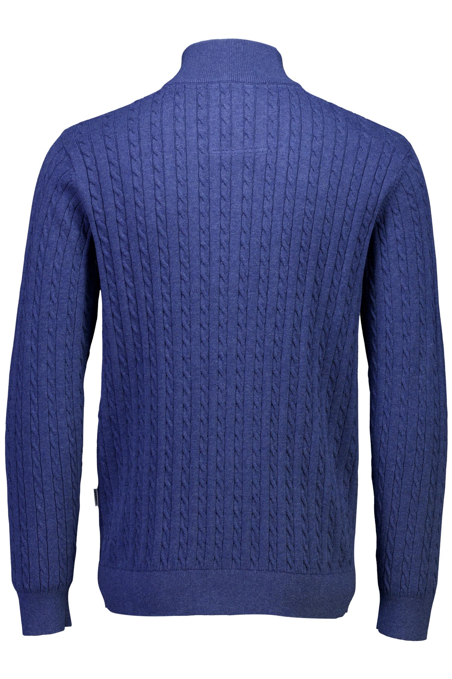 1/2 zip cable knit Blue Sky Mel