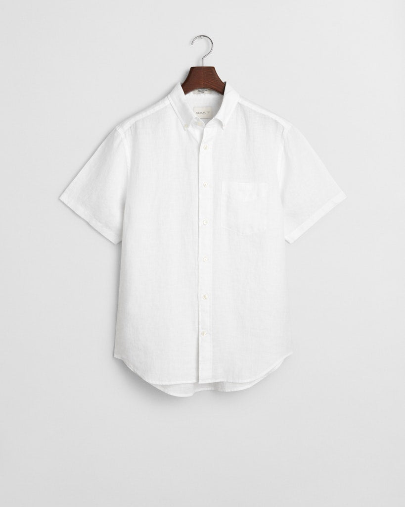 REG LINEN SS SHIRT White