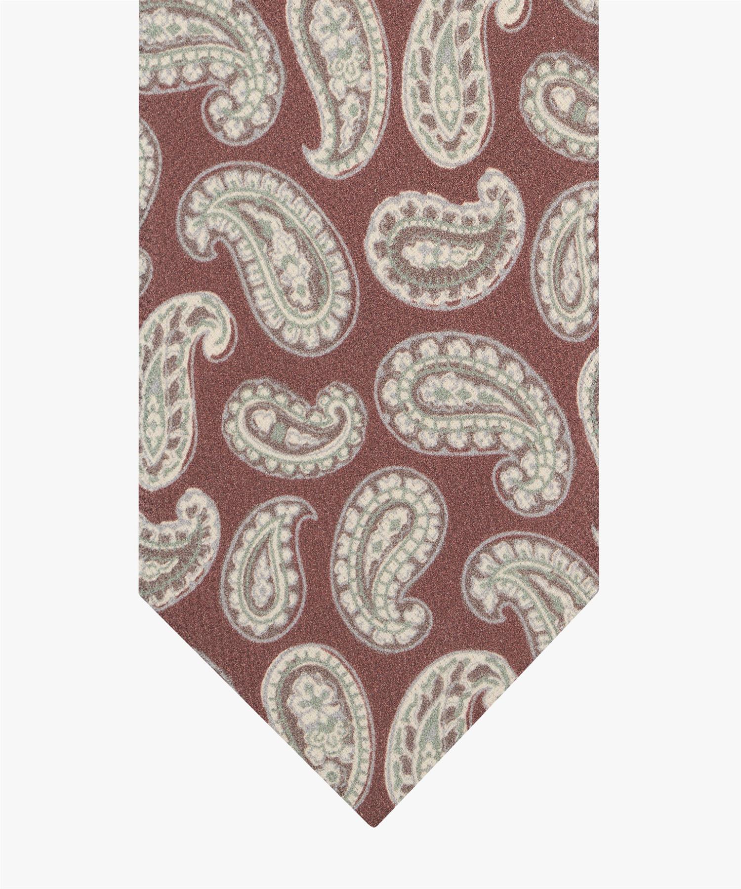 Tie silk print Burnt Clay