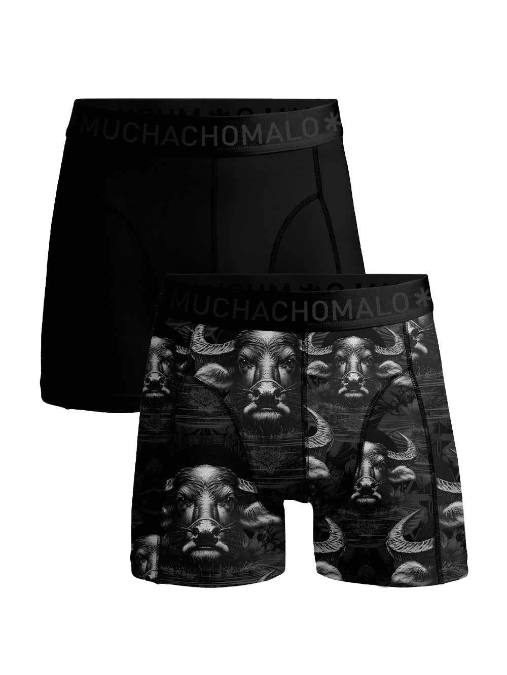 1010 Waterbuffalo 01 2pk boxer pr/sol cm Black/Grey
