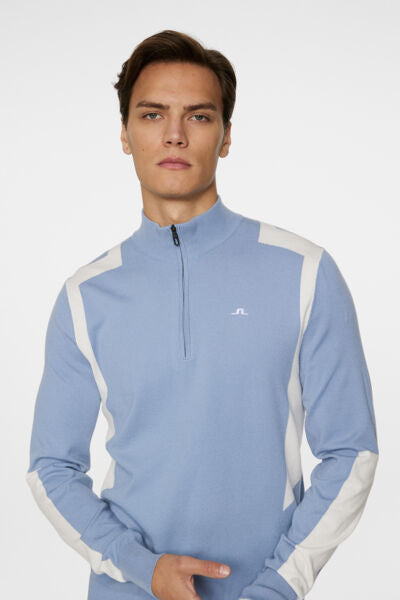 Kendrick knitted zip Pastellblå