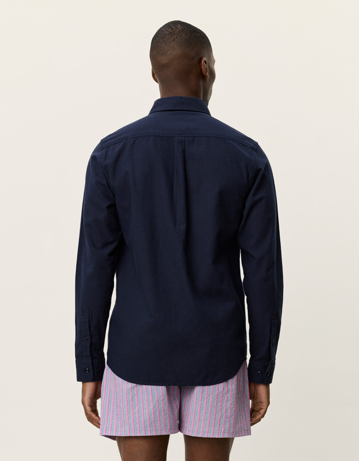 Konrad Cotton linen shirt Dark Navy