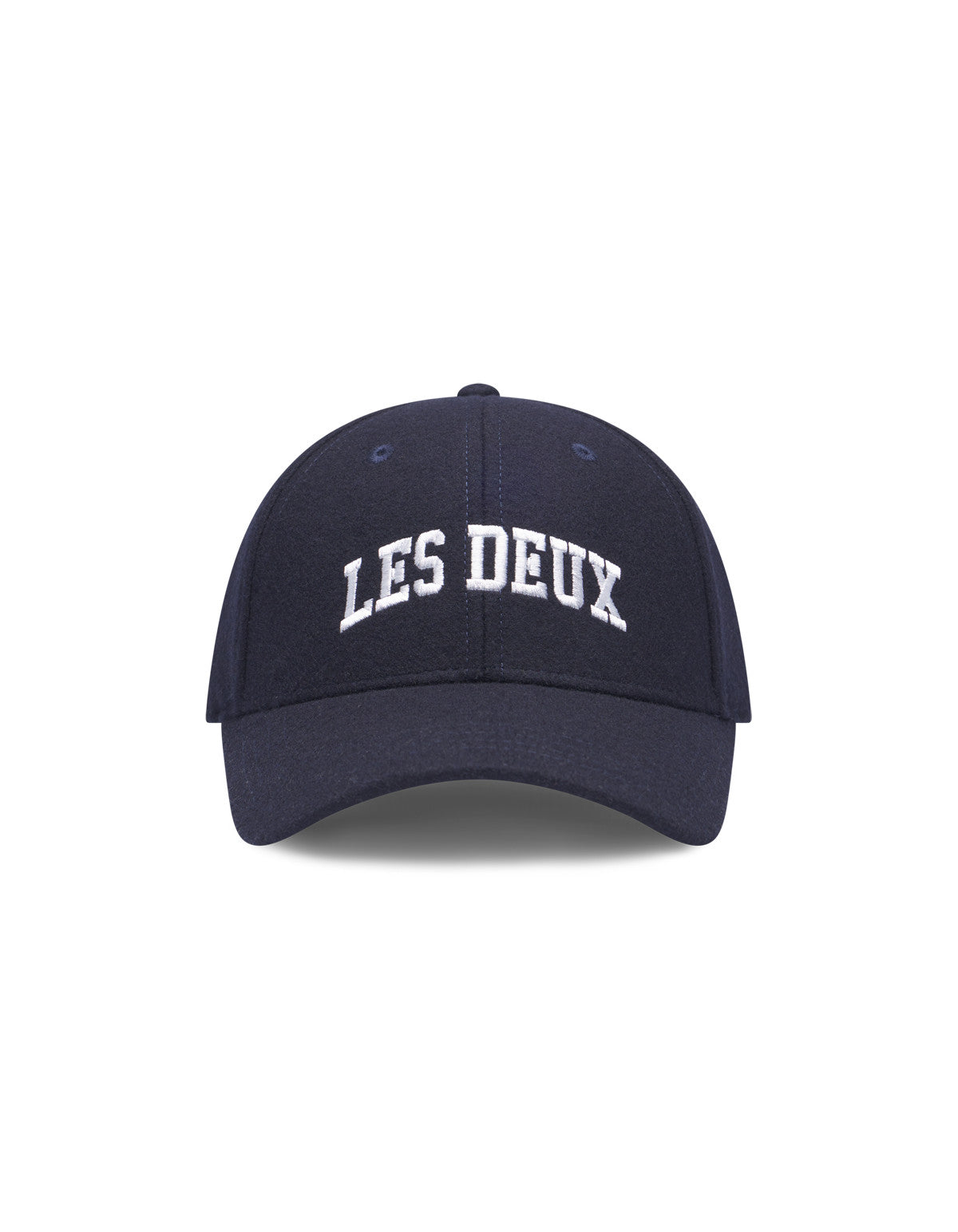 Les Deux Wool Baseball Cap Dark Navy