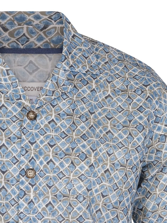 Resort ss shirt Green Blue Pattern