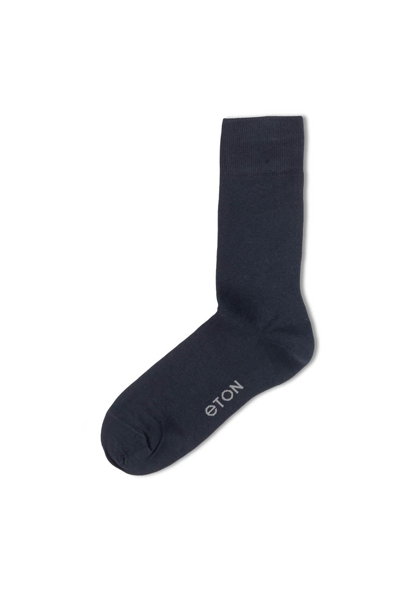 Eton Cotton/Lycra Plain Dark Blue