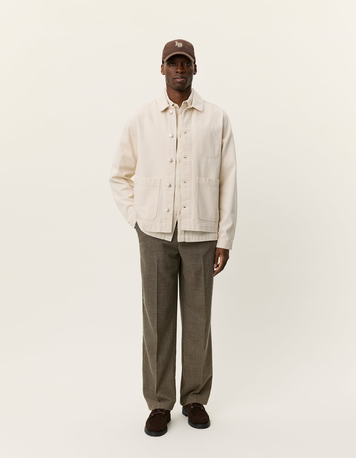 Layton Denim Overshirt Ivory