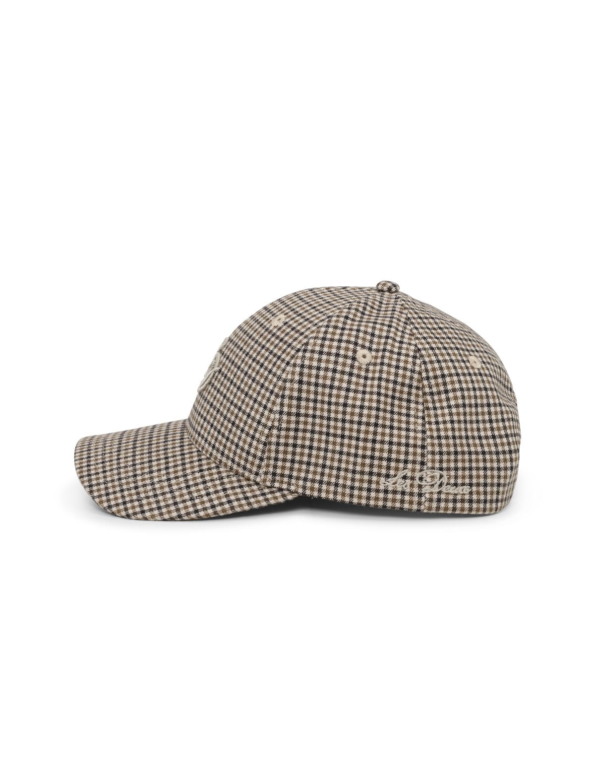 Ld Check Baseball Cap Dark Sand