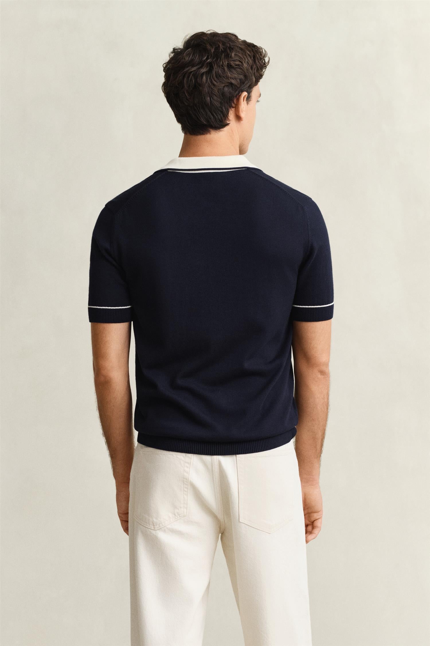 Cotton Modal Polo Evening Blue