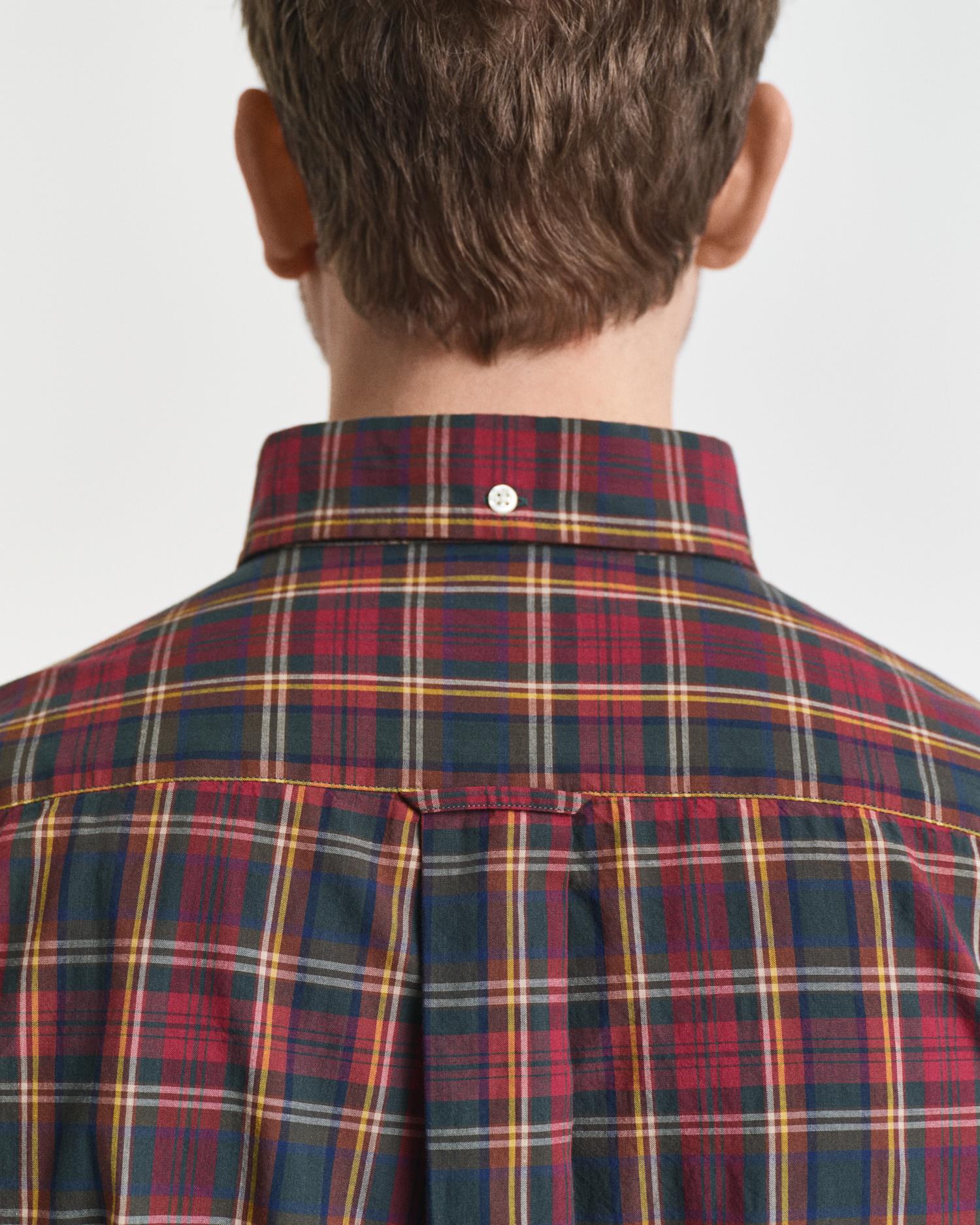 Reg Archive Poplin Check Shirt Plumped Red
