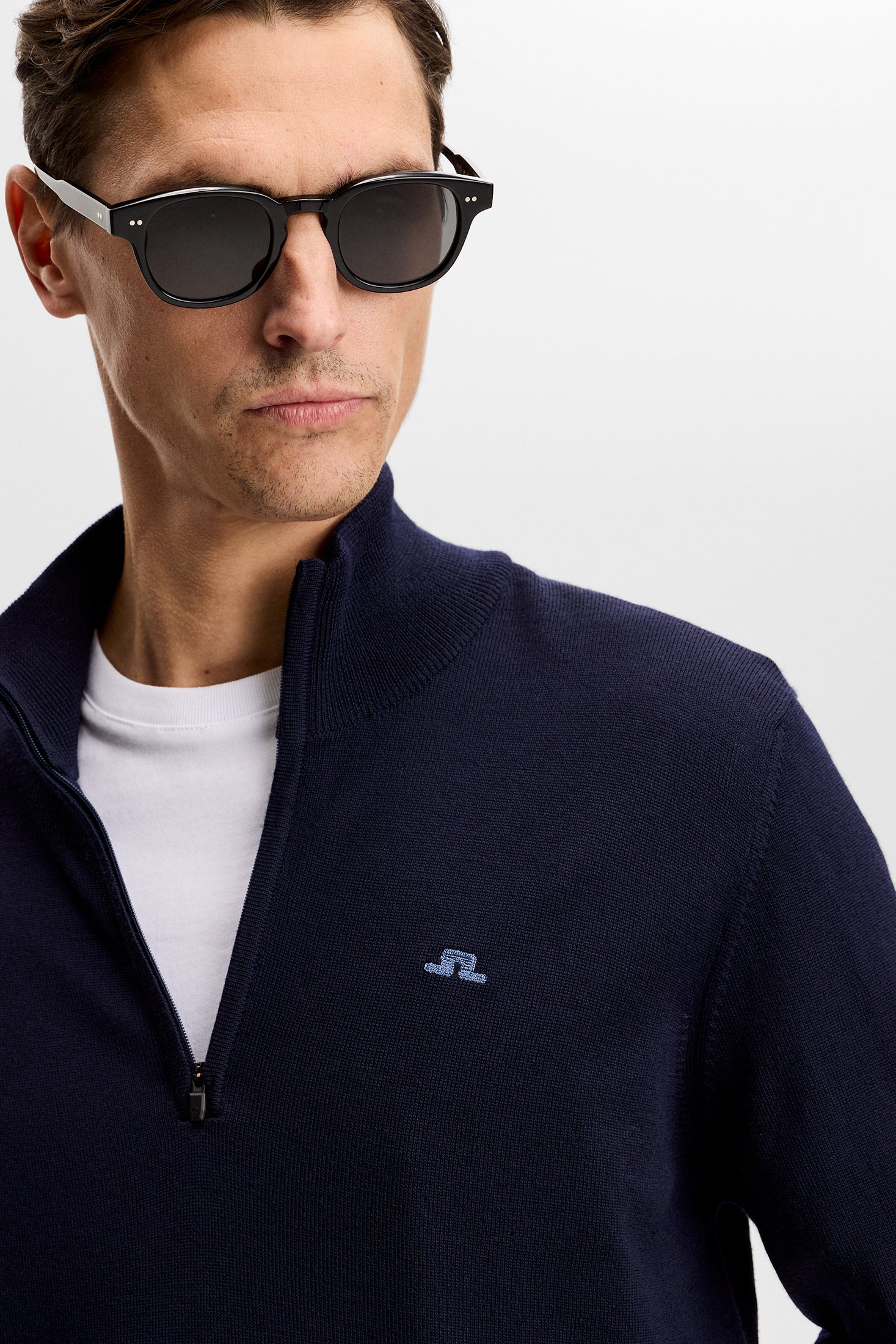 Kiyan Quarter Zip Sweater Jl Navy