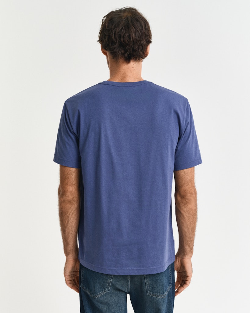 Klassisk T-Skjorte I Regular-Fit Dusty Navy