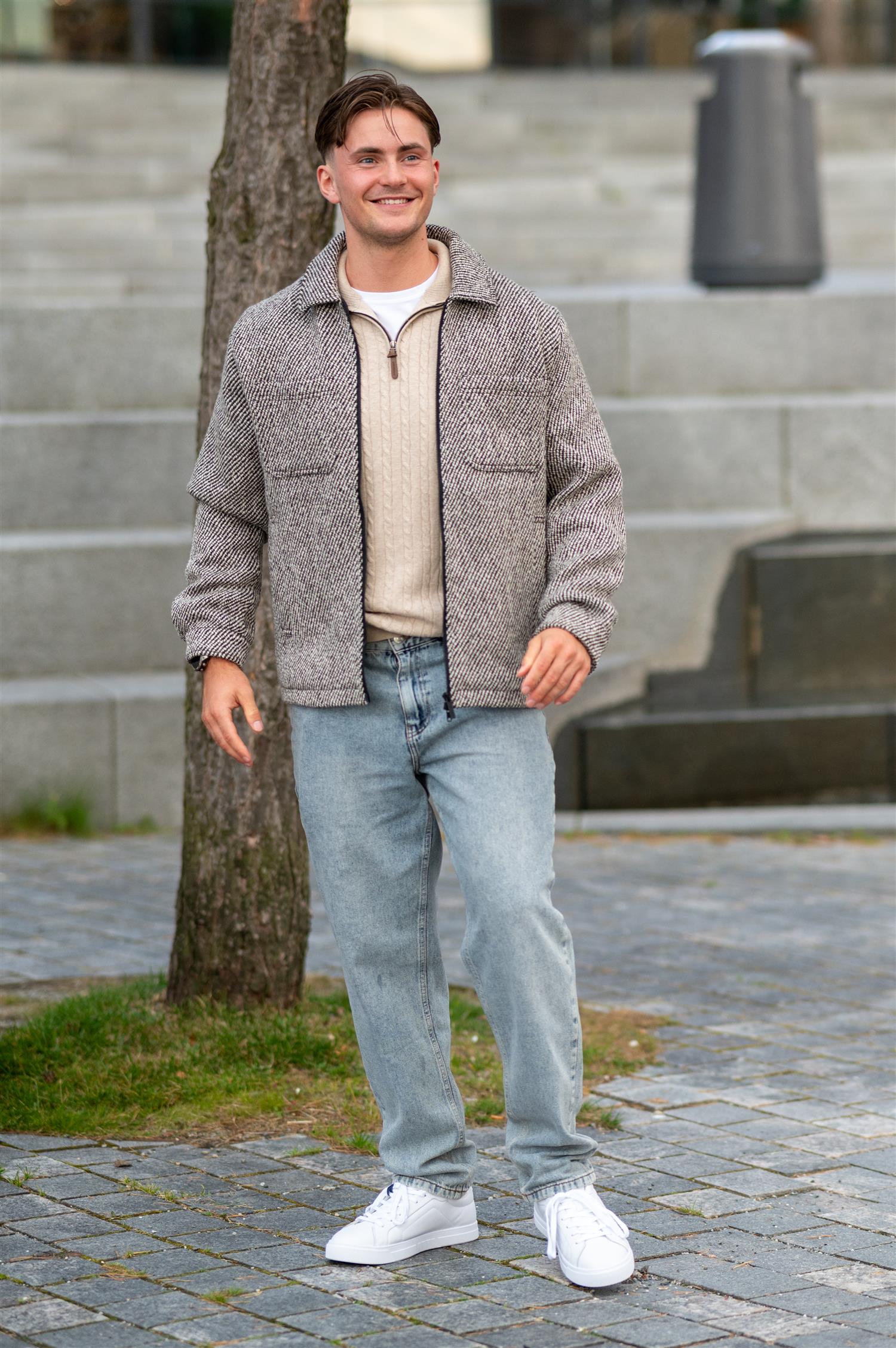 Marseille Twill Wool Jacket Salt Pepper