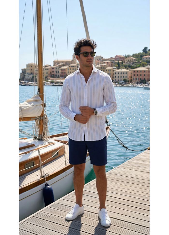 Capelato shirt White Stripe