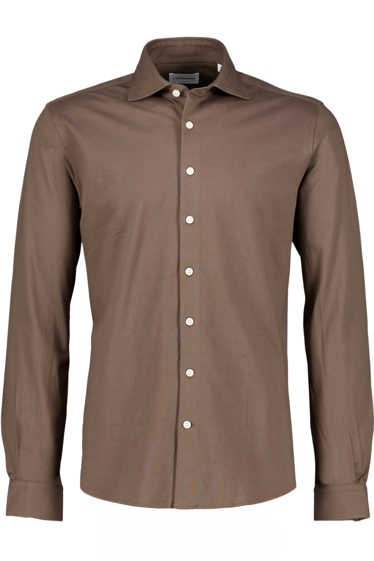 Knitted Dress Shirt L/s Dk Brown