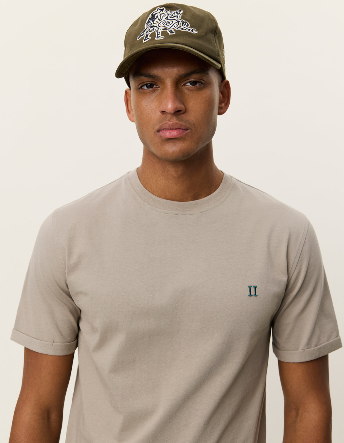 Norregaard contrast t-shirt Laurel Oak Sand
