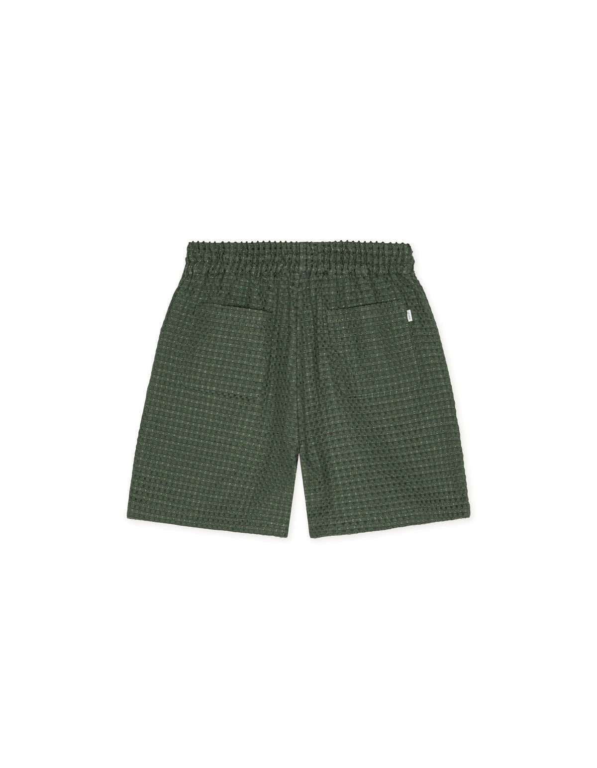 Check Seersucker Shorts Pine Green