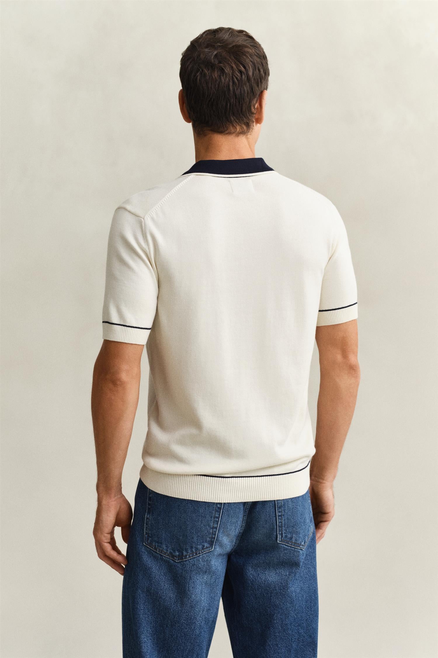 Cotton Modal Polo Cream