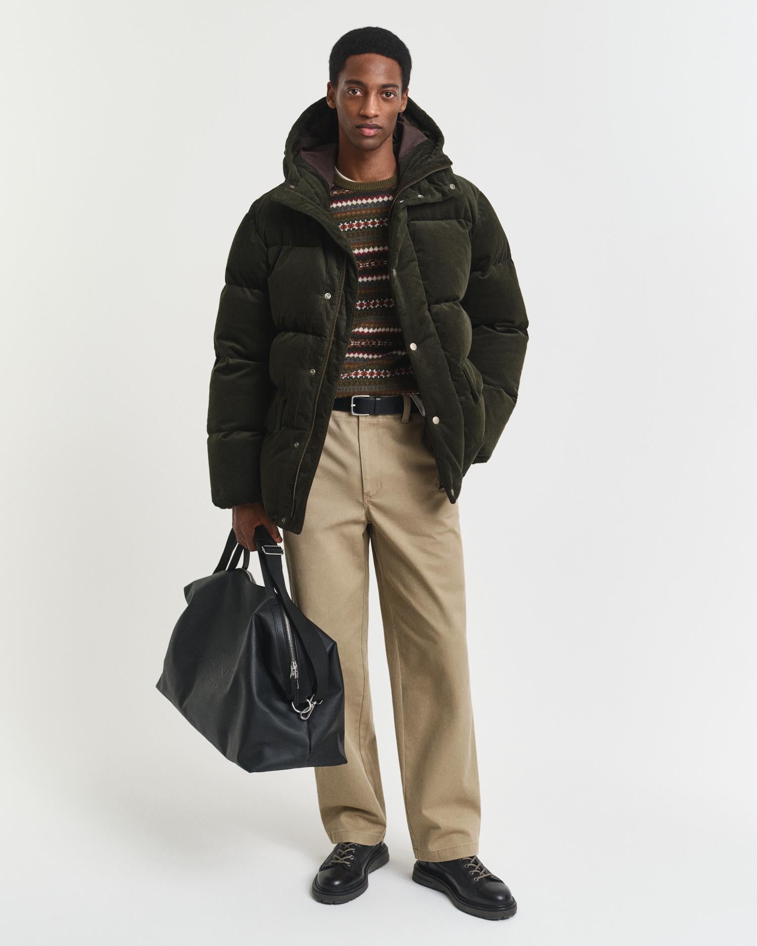 Fair Isle C-Neck Country Green