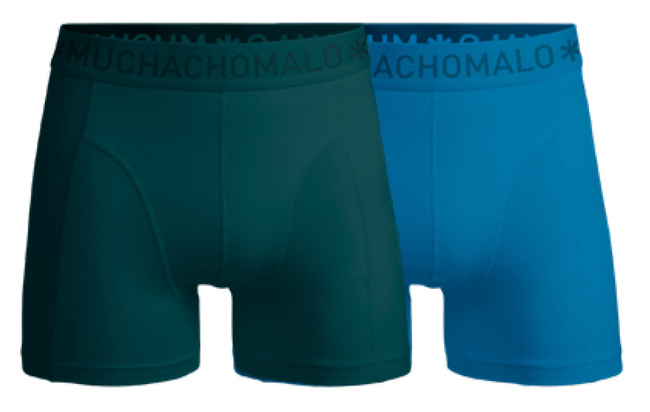 1010 Solid Boxer 2pk 774 Green/Blue