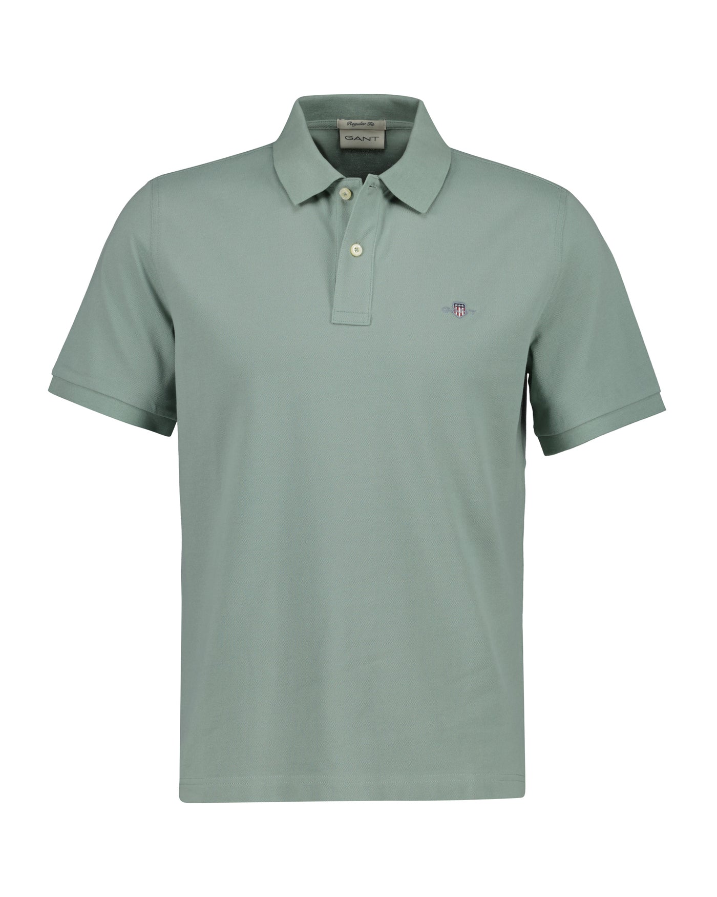 Reg Shield Ss Pique Polo Ceramic Grey