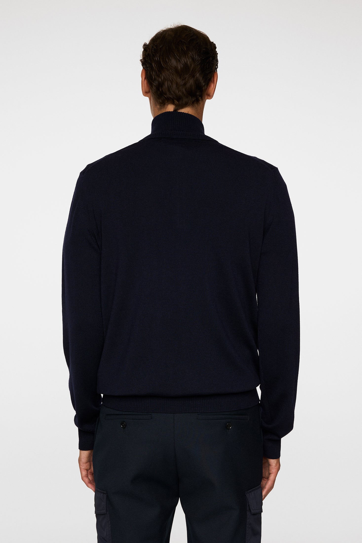 Kiyan merino quarter zip Navy