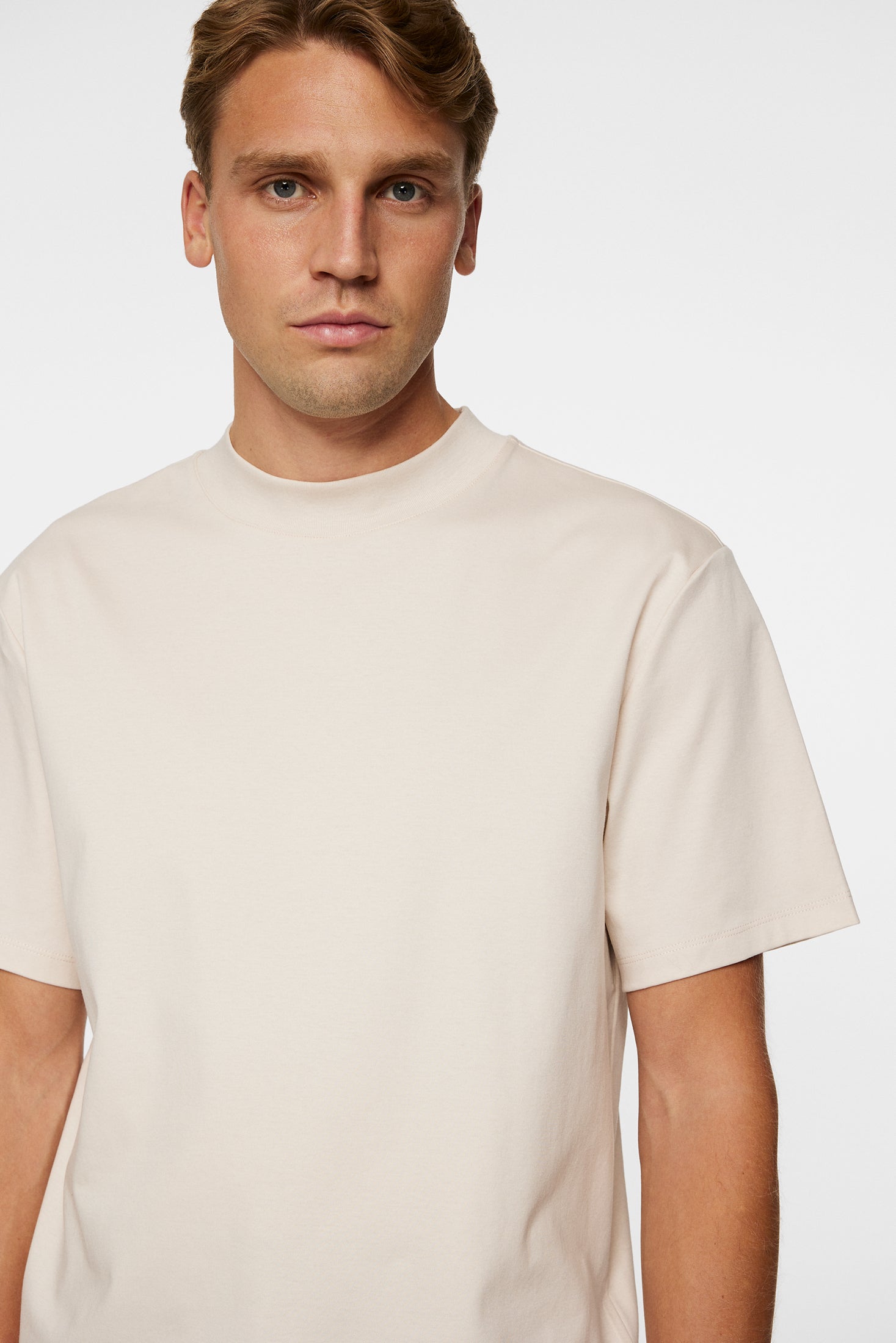 Ace Mock Neck T-Shirt Moonbeam