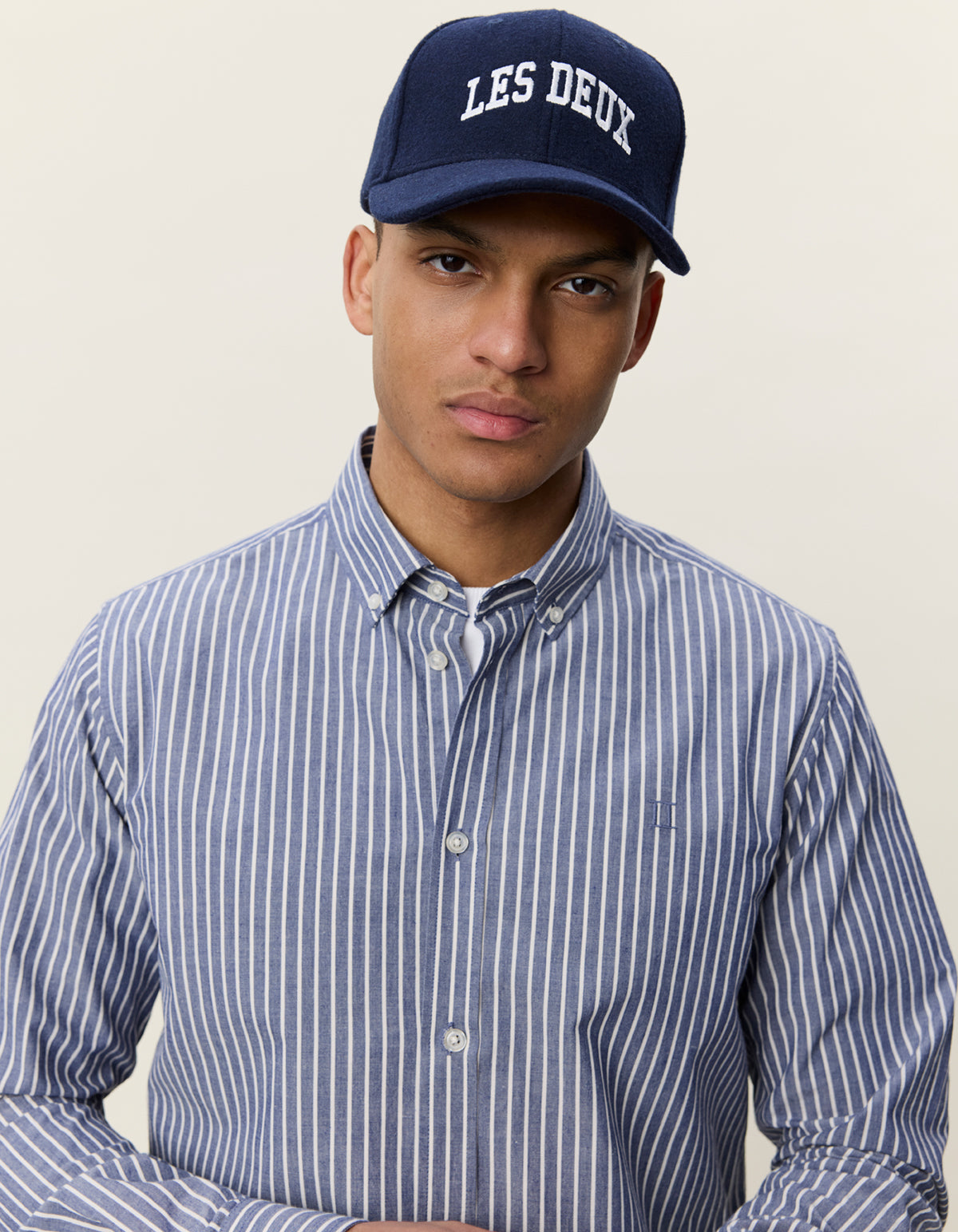 Light Oxford Striped Shirt Blue Print