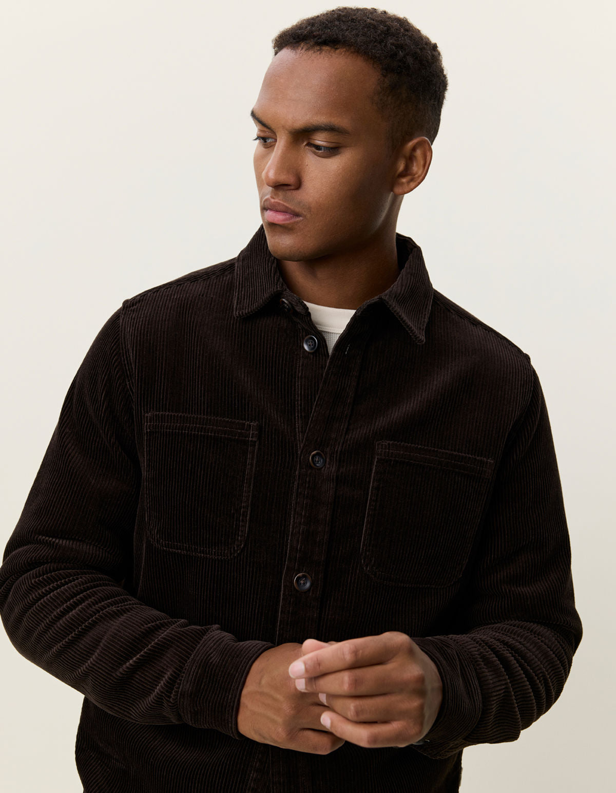 Corduroy Overshirt Delicioso Brown