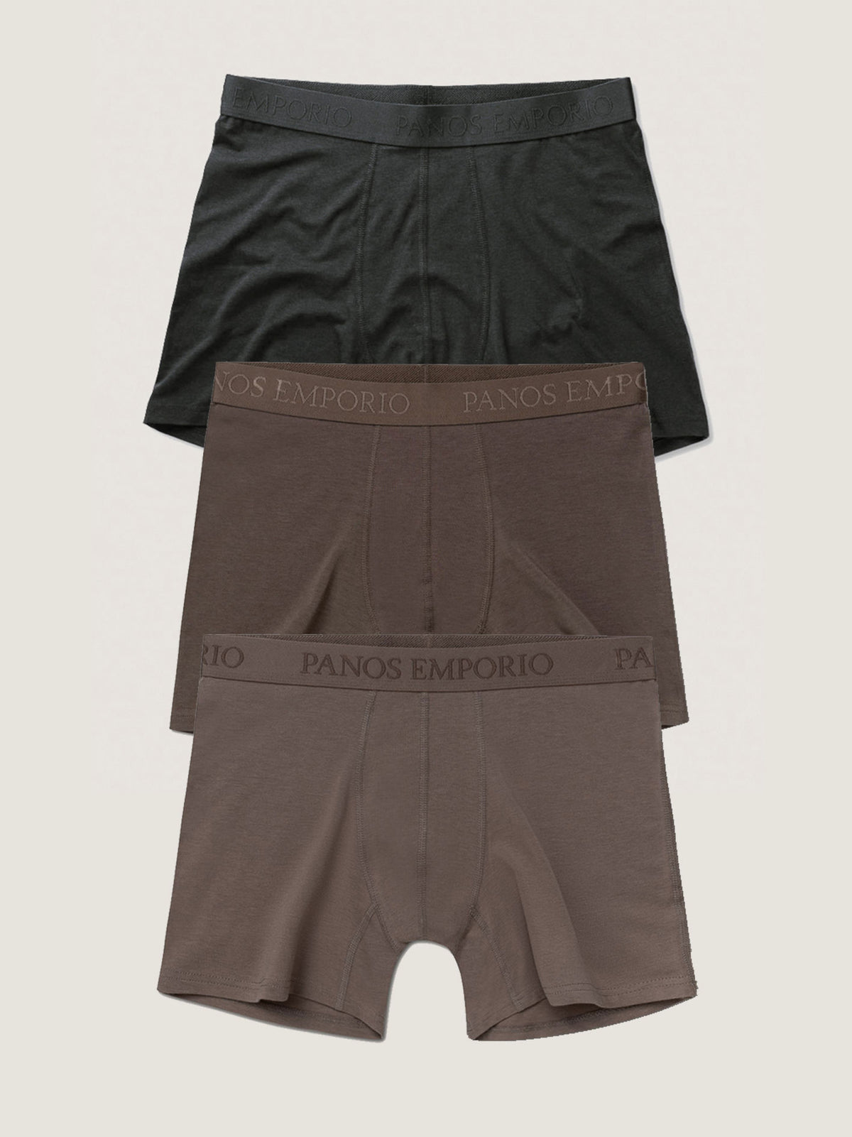 3pk Base Bamboo Boxer Black/Bracken/Coffee Quartz