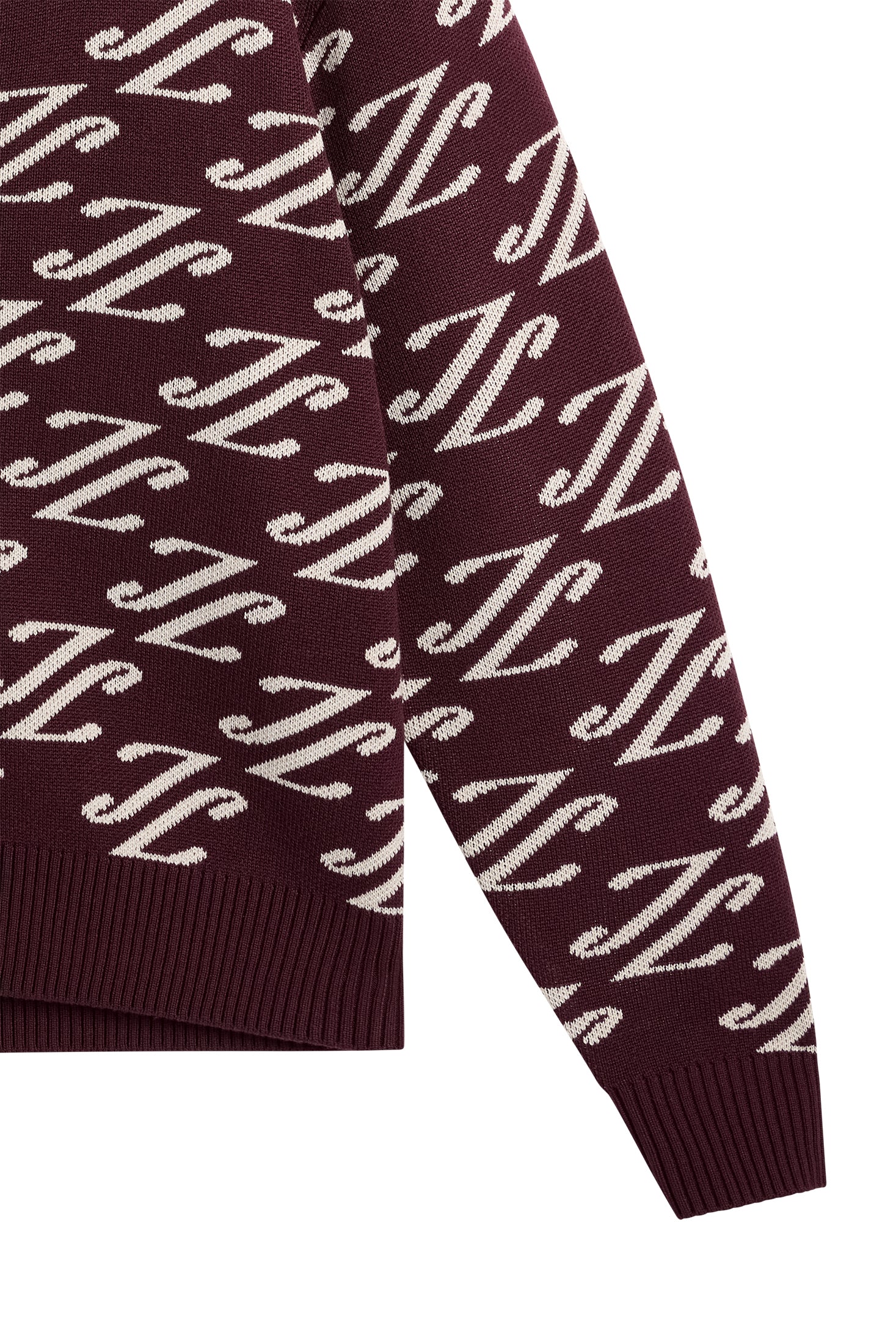 Denny Jacquard Cardigan Burgunder
