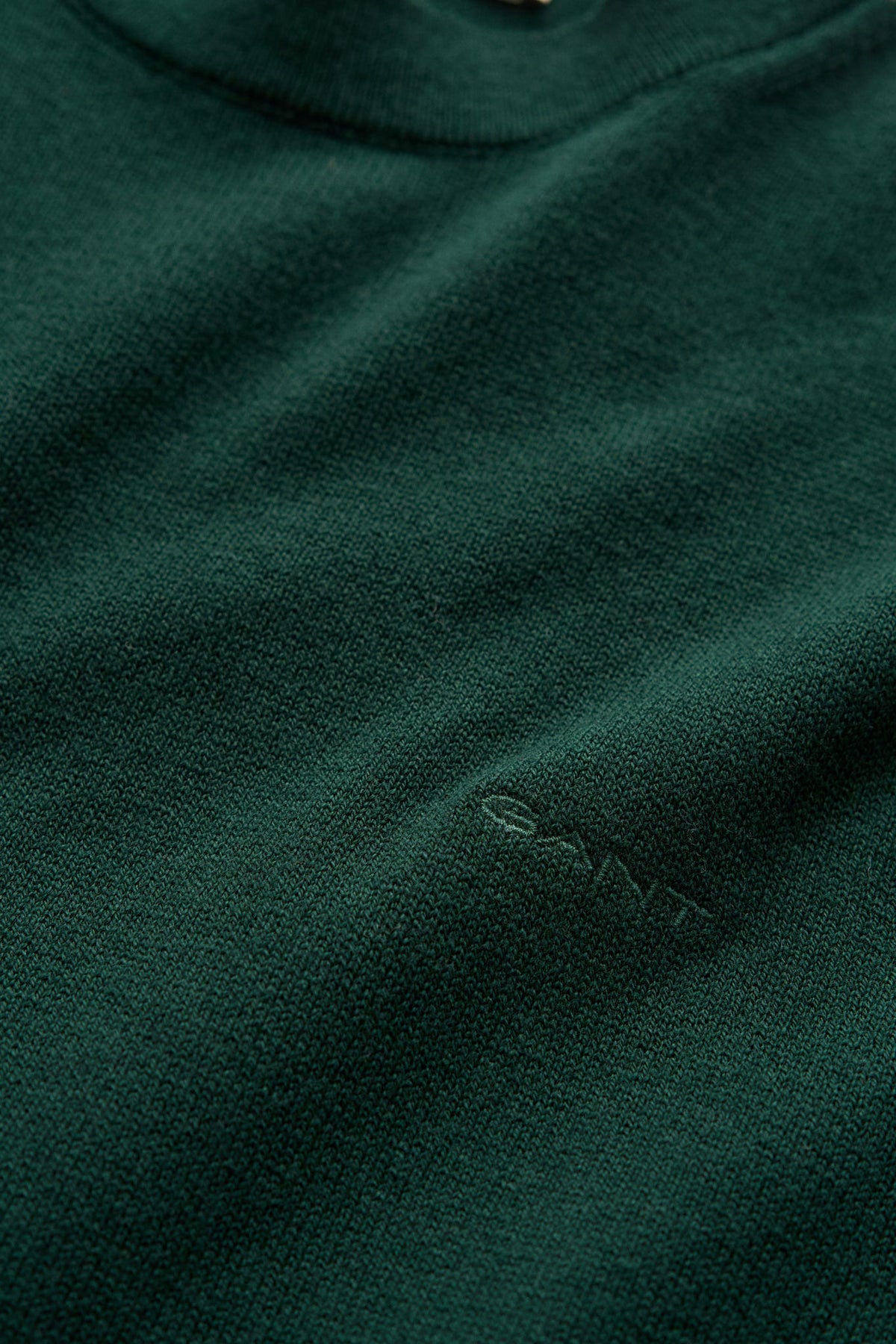 Cotton Wool C-Neck Tartan Green