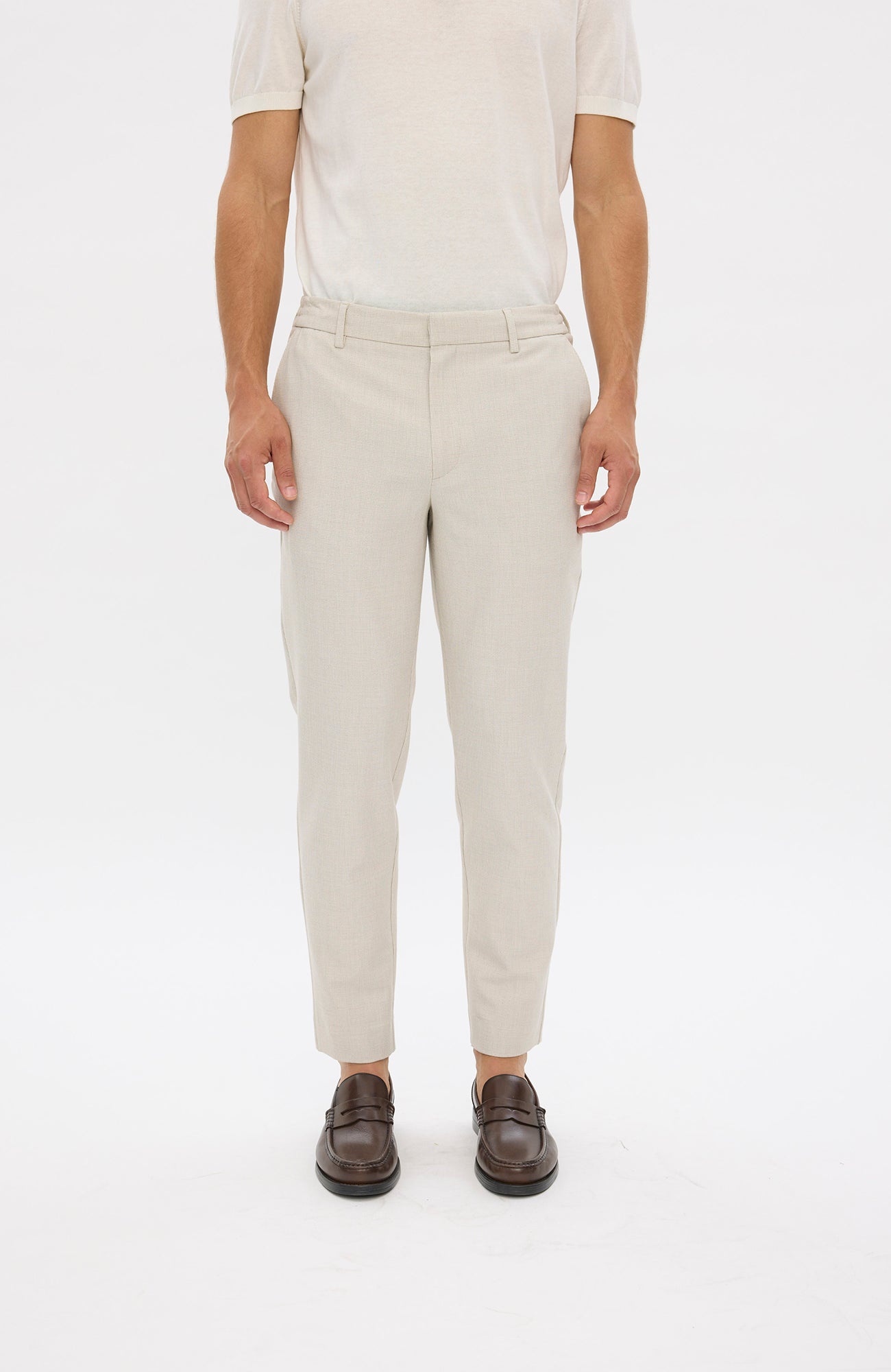 Theopl 189 Beige Micro Check