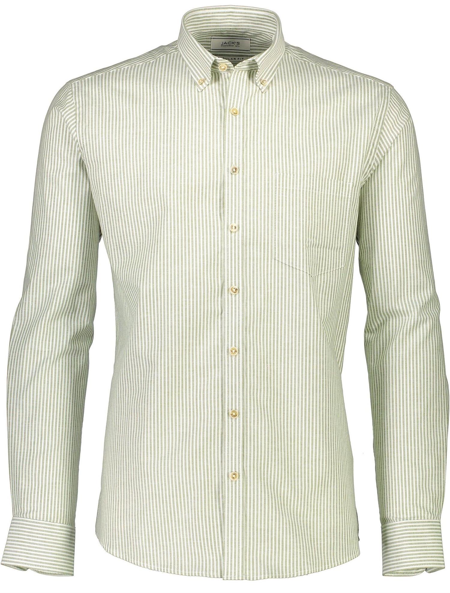 Striped superflex oxford L/S Lt Army
