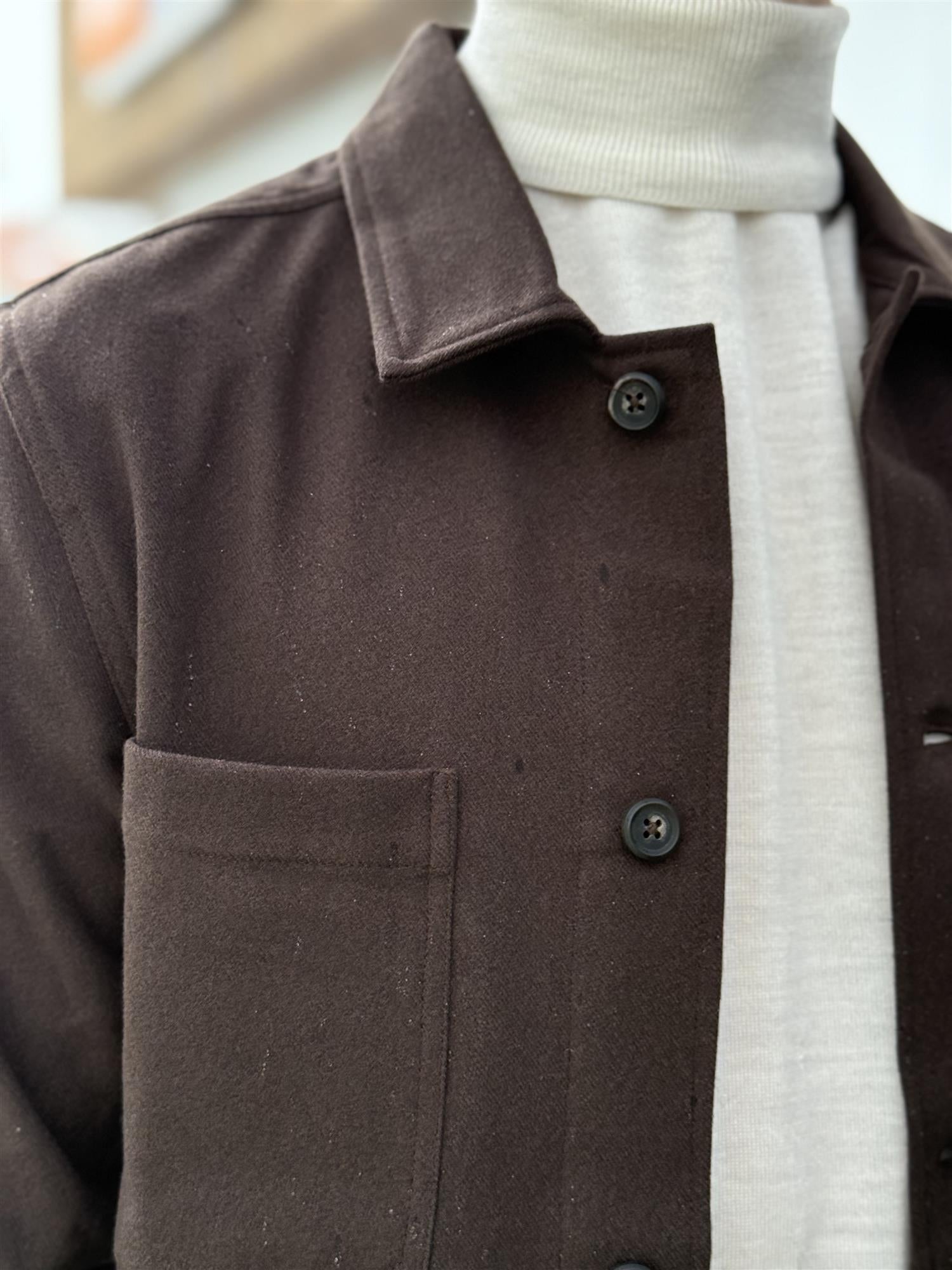 Superflex brushed mel overshir Brown Mel