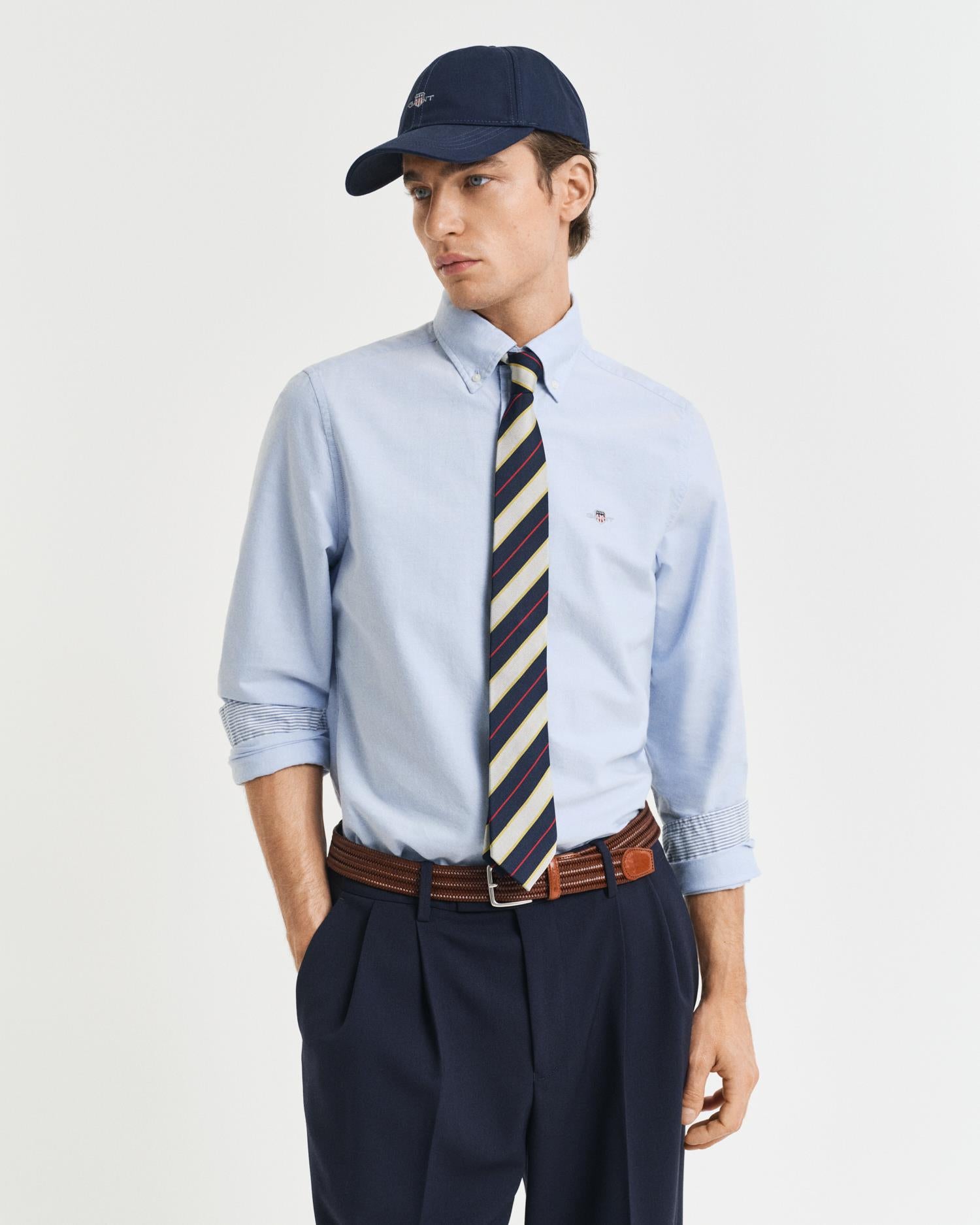 Slim Stretch Oxford Shirt Light Blue