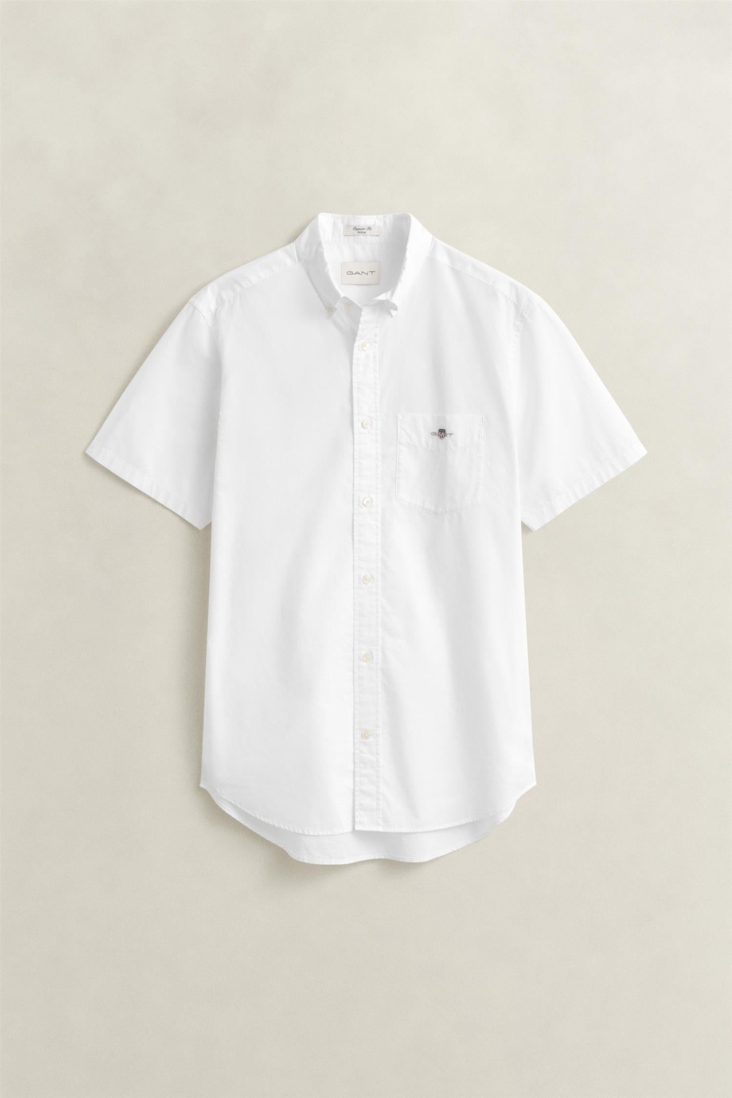 Reg Classic Poplin Ss Shirt White
