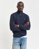 Lammeullsgenser Med Half-Zip Dark Navy Melange