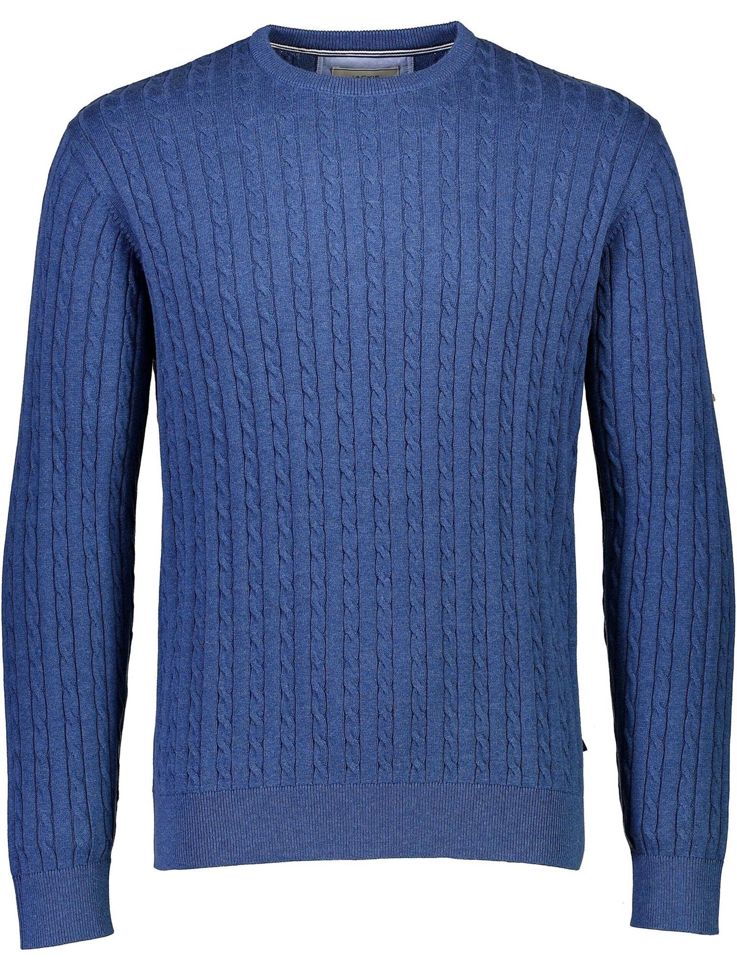 O-neck cable knit Blue Sky Mel