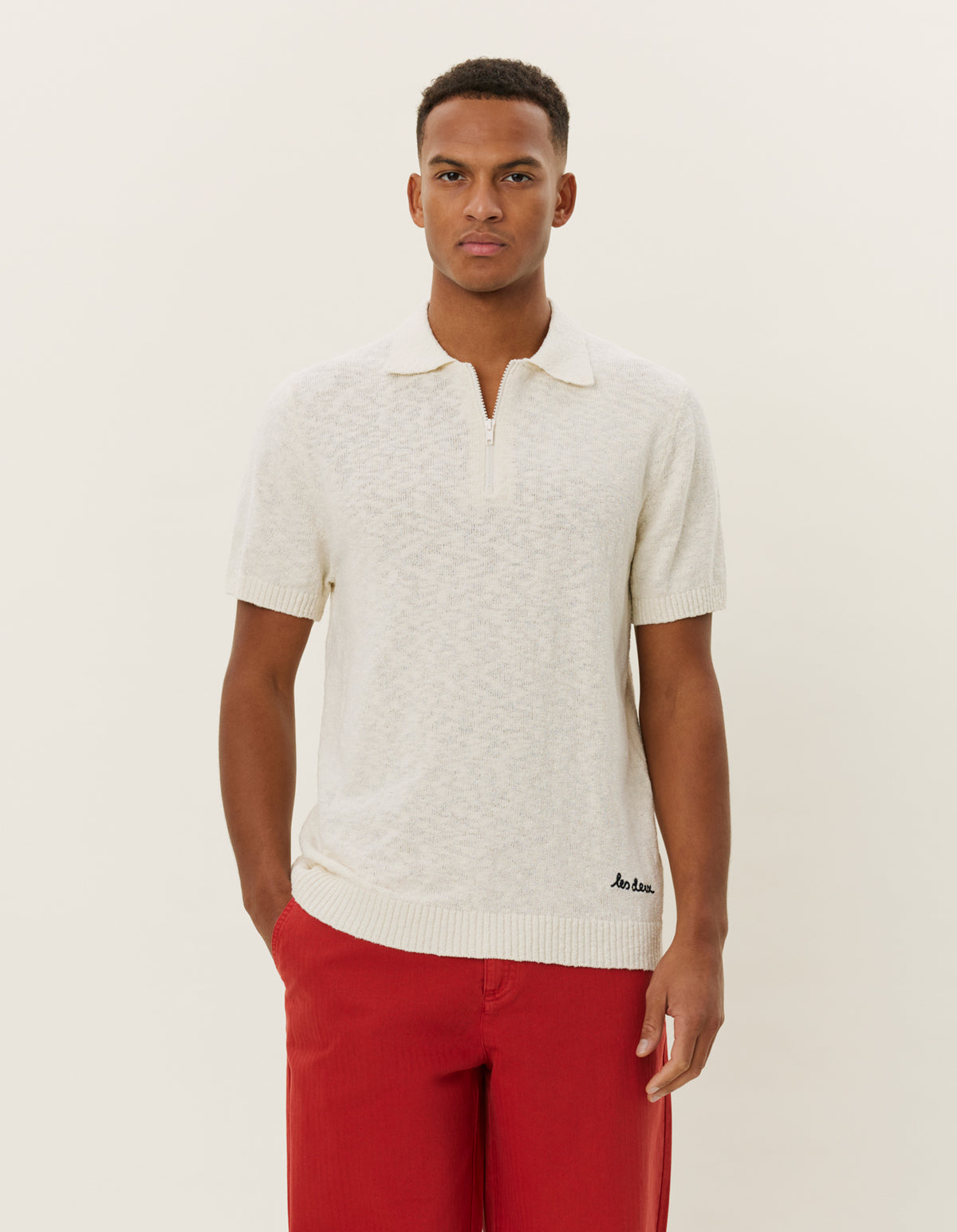 Brad Zipper Polo Ivory