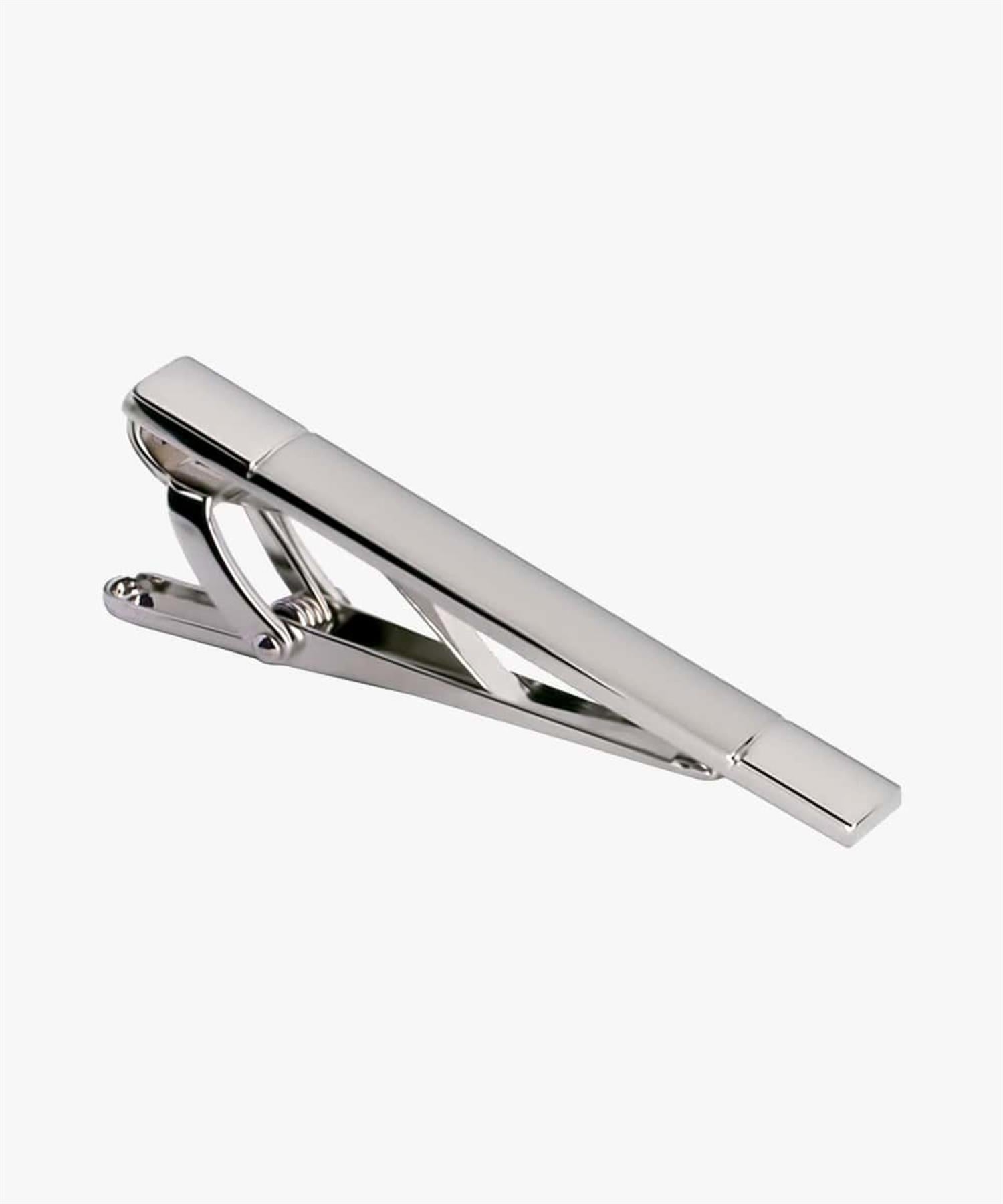 Profuomo Tieclip Shiny-Matt Sølv