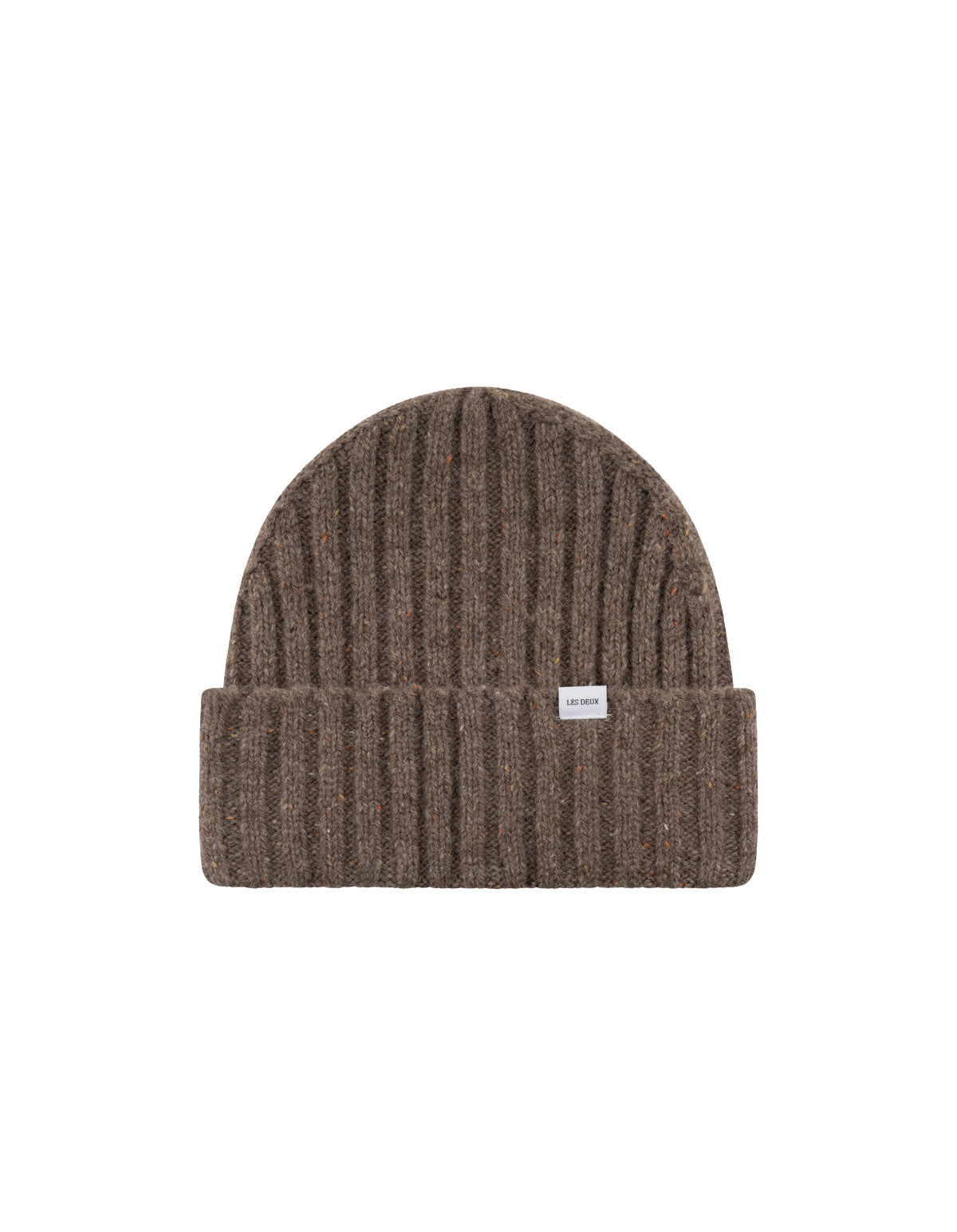 Wells Fleck Rib Beanie Mountain Grey Brown