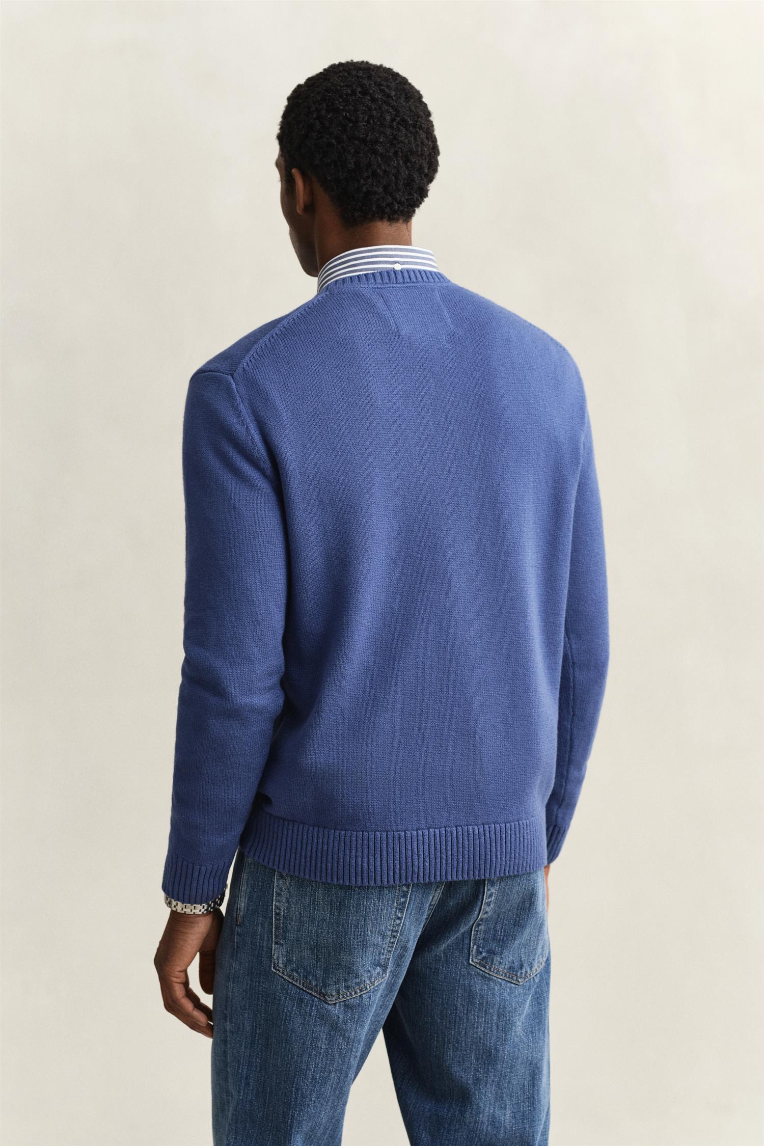 Cotton Blend C-Neck Vintage Blue